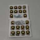 khtumeware 20 Pack Cabinet Knobs Burnished Brass 1 inch (25 mm) Diameter Antique Bronze Drawer Knobs Vintage Cabinet Hardware