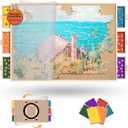 1500 Pieces Puzzle Board Pro 34" x 25", with 6 Drawers & Cover, Sort-Wise Colorful Felt Drawers, Wooden Jigsaw Puzzle Board, Birthday Gifts for Mom