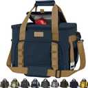 BALEINE Extra Large Soft Cooler Bag, Portable Leakproof Cooler, 40/60 Cans Volume for Beach, Camping, Kayaking, Travel, and Road Trips (9.5 Gallon, Navy-khaki)