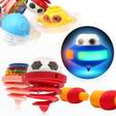 Light Up Spinning Tops with Music Assorted LED Spinner Toys for Kids Girls Boys Novelty Party Favors & Gifts Gyro with Launcher 6 Pcs
