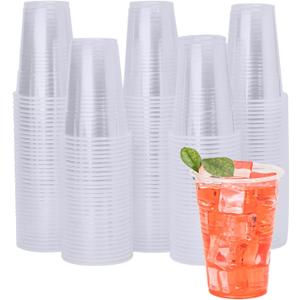 YEEHAW 9 oz Plastic Cups, 500 Pack - Clear Disposable Drinking Water Cups for Cold Beverages, Ideal for Party