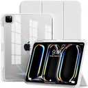 GKABXY Case for iPad Pro 13-inch (M5/M4) 2025/2024 with Pencil Holder | 2-in-1 Removable Clear Back Cover | Supports Apple Pencil Pro & USB-C Charging | Auto Wake/Sleep Function (Gray)