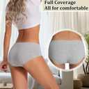 Womens Underwear Cotton Soft Hipster Full Coverage Ladies Stretch Panties (Regular & Plus Size) (M)