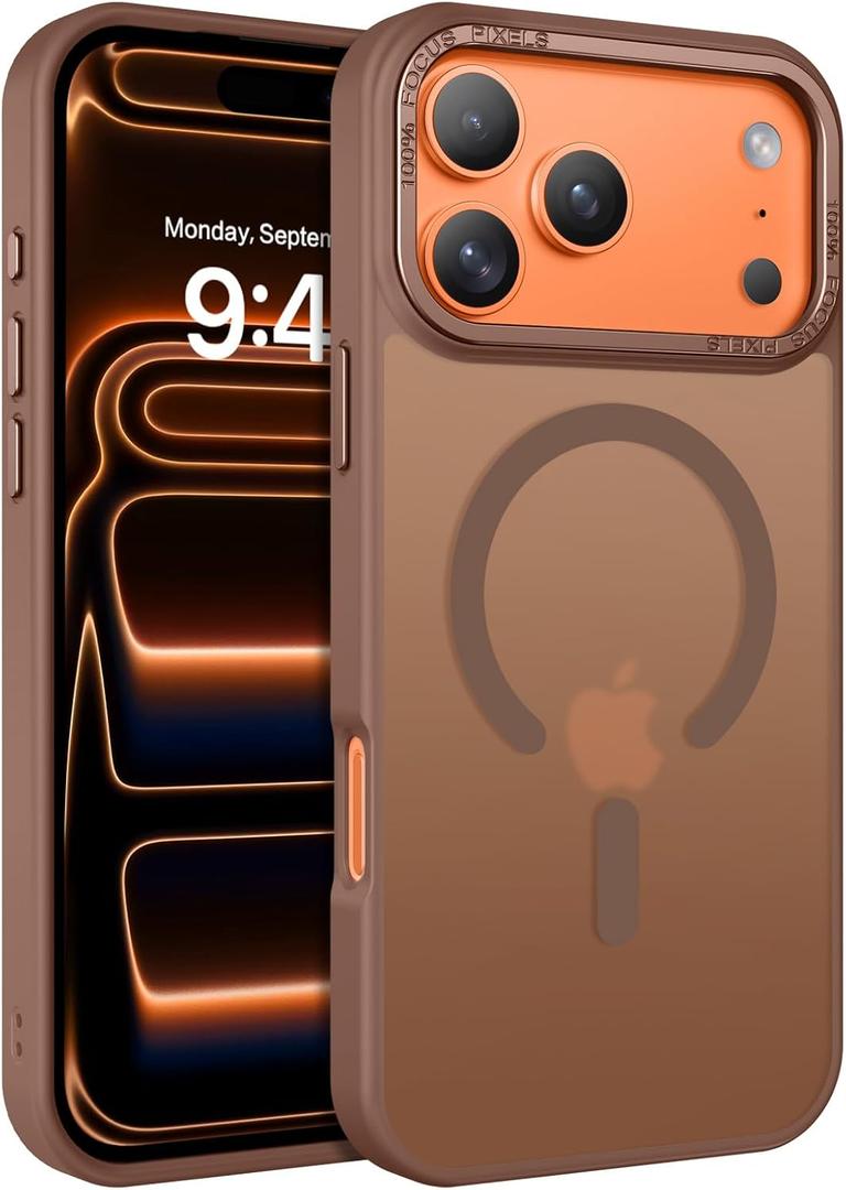 BENTOBEN Magnetic for iPhone 17 Pro Max Case 6.9" 2025,[Compatible with Magsafe]Slim Cute Matte Translucent Shockproof Drop Protective Bumper Women Men Phone Cover for iPhone 17 ProMax, Desert Titanium