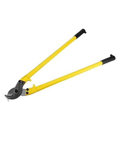 QWORK Cable Cutter, 32 Inch Stainless Steel Hardened Cutter for Cutting Up to 1/2" Wire Rope