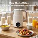 35oz Nut Milk Maker, Compact Soy Milk Maker with 12 Blades, White
