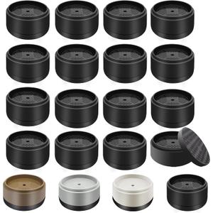 Furniture Risers Bed Risers Heavy Duty 1 inch, 2 inch, 3 inch, 4 inch Round Adjustable Bed Lifts Riser for Desk Legs Table Couch Sofa Chair Refrigerator Washing Machine (1 Inch, Black, 16 Pack)