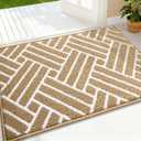 OLANLY Indoor Door Mat, 36x24 Inch, Dirt Resistant and Absorbent, Non-Slip Rubber Backing Floor Mats, Easy Clean Low-Profile Doormat for Entryway, Front Door, and Inside Entrance, Beige