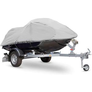 PYLE Boat Cover, Boat, Boat Covers - Heavy Duty Marine Grade Storage Cover, 127 to 138 Length, Waterproof Fabric, Elastic Cord, Rear Air Vents, Includes Anti-Moisture Storage Bag, Gray PYLE Boat Cover, Boat, Boat Covers - Heavy Duty Marine Grade Storage Cover, 127 to 138 Length, Waterproof Fabric, Elastic Cord, Rear Air Vents, Includes Anti-Moisture Storage Bag, Gray