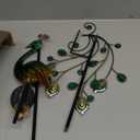 Glintoper Solar Garden Lights, 39 Inch Height Outdoor Metal Peacock Decorative Garden Stakes, Mothers Day Ideal Gifts, Waterproof Path Lights Lawn Stake Ornaments for Patio Pathway Yard Decoration