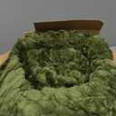 PHF Ultra Soft Flannel Fleece Blanket Queen Size, Lightweight 3D Jacquard Fleece Blanket, No Shedding, No Pilling, Luxury 340GSM Aesthetic Fluffy Cozy for Bed Room Decor, 90"x90", Olive Green (Queen(90"x90"))