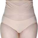 Postpartum Compression Underwear for Women High Waisted Breathable C Section Recovery Shapewear Panties (7, Beige)