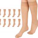 L'eggs Everyday Women's Knee High Stockings, Reinforced Toe, 100% Nylon, One Size (Nude (Pack of 10))