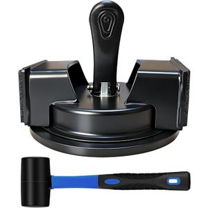 Floor Gap Fixer Tool for Laminate Floor Gap Repair,Floor Repair Kit with Suction Cup and Mallet,Perfect for Floor Gap Closing Repair Tool,Not Suitable for Scraped Surface FloorDouble headed black