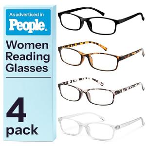 Gaoye +2.0 Multi Pack Reading Glasses - Blue Light Blocking Lenses, TR90 Frames, UV400 - Eyeglasses with Clear Vision