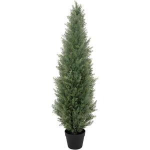 Bellacat 4ft UV Resistant Artificial Topiary Trees Outdoor, 48in Faux Cedar Tree with Full & Realistic Leaves, Fake Cypress Tree for Front Door Proch Patio Deck Balcony Yard Decor