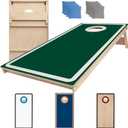 Cornhole Board Set - No Bounce,Regulation Size 4x2 ft,Made of 1/2" Pine Plywood,UV Printing Includes 8 Bean Bags and 2 Cornhole Boards,Perfect for Outdoor Games and Gatherings