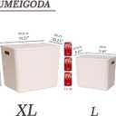 Plastic Storage Bins with lids,Storage Baskets,Container with handle,Storage Organizer Bins for Shelves,Office,Bedrooms,Closets, Cabinets(Grey，5XL+2L)