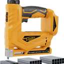 3-In-1 Cordless Nail Gun - Compatible with DEWALT 20V Battery - 18 GA Electric Brad Nailer with 1000 x 18GA Nails & 1000 x T50 Staples & 1000 x 1014J Staples for Wood & Home DIY (No Battery)