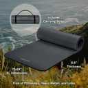 Retrospec Solana Yoga Mat Thick 1/2in Non-Slip Workout Mat with Nylon Strap - 72x24in Exercise Mat for Pilates, Stretching & Fitness - BPA Free, Easy Clean