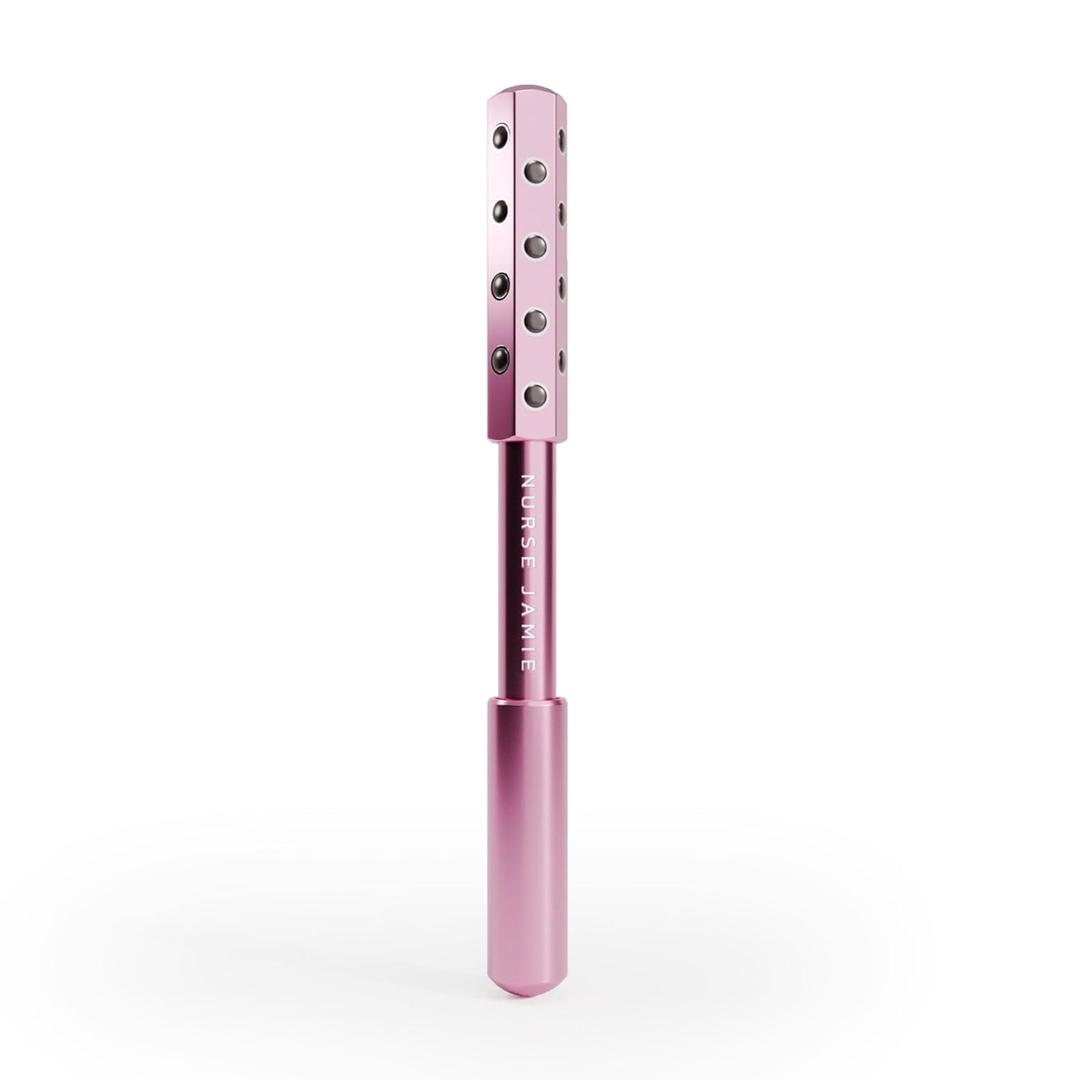 Nurse Jamie Uplift Facial Massaging Beauty Roller - Facial Massager with 24 Stones for Sculpting, Firming & Reducing Puffiness (Rose Gold)