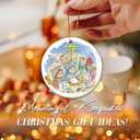 4 x Nativity Scene Ornament 2025  Cute Baby Jesus, Mary & Joseph Ceramic Ornament  Religious Christian Christmas Tree Decoration  Kids Nativity Gift, Faith Holiday Dcor, Christian Keepsake 2024