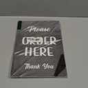 Please Order Here Sign - Cafe, Takeaway, Coffee Shop, Sandwich Shop, Counter Sign, A4 size (Black Adhesive)