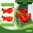 Automatic Chicken Feeder & Waterer Set - 8 Feeder Ports + 8 Water Cups, DIY Ratproof Waterproof Poultry Supplies