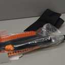 45" Extendable Snow Brush and Ice Scrapers for Car Windshield [360 Rotating Snow Brush Head] Military-Grade Sturdy Ice Scraper for Sedans, SUVs and Trucks Easy Storage Orange