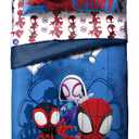 Jay Franco Marvel Spidey and His Amazing Friends 4 Piece Toddler Bed Set - Includes Comforter & Sheets, Super Soft Fade Resistant Microfiber, Machine Washable (Official Marvel Product)