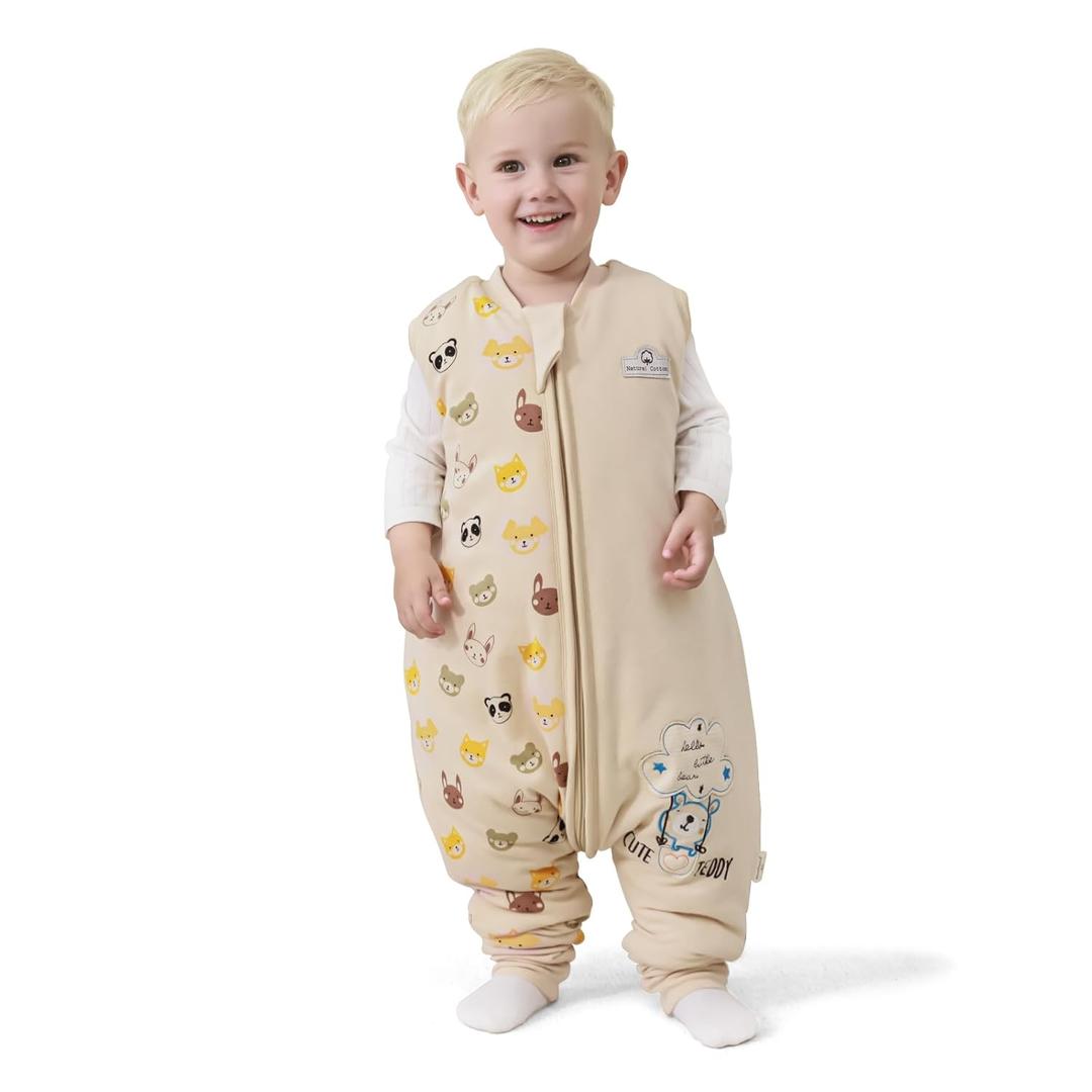 Mosebears Baby Sleep Sack with FeetBaby Winter Sleep Sack for Toddler Thicken 2.5 TOG (18-36 Months, Baby height 34-38 inches)