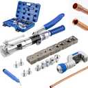 Hydraulic Flaring Tool Kit for 3/16 to 7/8 inch and Swaging Tools Soft HAVE Copper Tube Extrusion Type Water Gas Line Automotive Plumbing,Not for Brakeline Fuel Transmission Brake Line