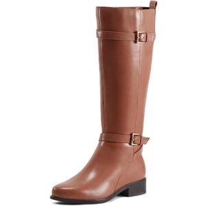 Rockport Women's Harper Wide Calf, Medium Natural Leather, 9.5 Medium