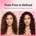 Curl Defining Brush with Capturing Sides - Creates Defined Curls & Tames Frizz, with a Precision Tip for Sectioning - Styling Brush for Wavy to Curly Hair on Wet or Dry Use (Pink)