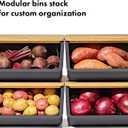 OXO Good Grips Produce Saver Root Vegetable Bin with Lid, 5 lb Capacity Potato and Onion Storage for Pantry, Stackable Vegetable Storage Container