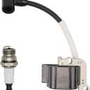 753-06303 Ignition Coil with Spark Plug for Troy-Bilt TB21EC TB22EC TB32EC TB2040XP TB2044XP, for MTD 316.711020 316.711021 316.711170 316.711190 String Trimmer