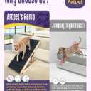Wide Dog Ramp for Bed Couch Folding Dog Ramps for Large Dogs Up to 200 lbs, 43.3" Long Pet Ramp Adjustable Height Up to 24