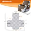 VANSOFY 100% Waterproof Recliner Chair Covers, Recliner Cover Non-Slip Dog Chair Cover Furniture Protector Washable Slipcover with Pocket, Elastic Straps for Pets, Dogs(Brown, 23.6")