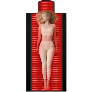 Red Light Therapy Mat for Body, 76.8''33.4'' Red Light Therapy Blanket, 1370pcs 2 in 1 LED Beads 660nm & 850nm, Premium Leather, 3 Modes & Adjustable Timer