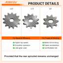 65 Tooth Sprocket 54mm Bore with 35 Chain 108 Links Drive Chain Upgrade Kit Replacement for Razor MX650 MX500 SX500 RSF650 Electric Dirt Bike Dirt Rocket with MY1020 Motor Accessories Parts