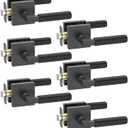 FILTA 6 Pack Matte Black Passage Door Handles, Knurled Door Levers Interior Matte Black Door Lever Bathroom Door Knobs Heavy Duty Square Door Lock