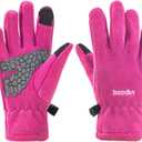 Arcweg Kids Thermal Polar Fleece Touchscreen Gloves for Boys & Girls - Anti-Slip, Warm, Insulated Outdoor Gloves (XL-XXL 9-10 years old, Rose Red)