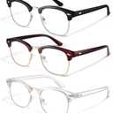 racico Computer Blue Light Blocking Glasses Blue Light Glasses Men Women, Anti Blu-Ray Clear Gaming Glasses Lenses
