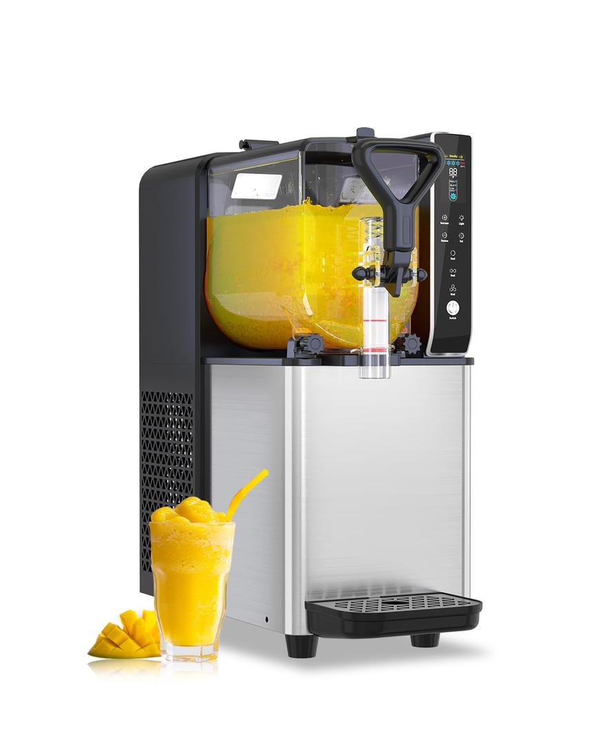 Slushy Machine for Home, 0.8 Gallons Margarita Machine for Slushy Daiquiri Lemon Lime Slush, No Ice Needed, Slushie Machine with LED Light for Party Gift