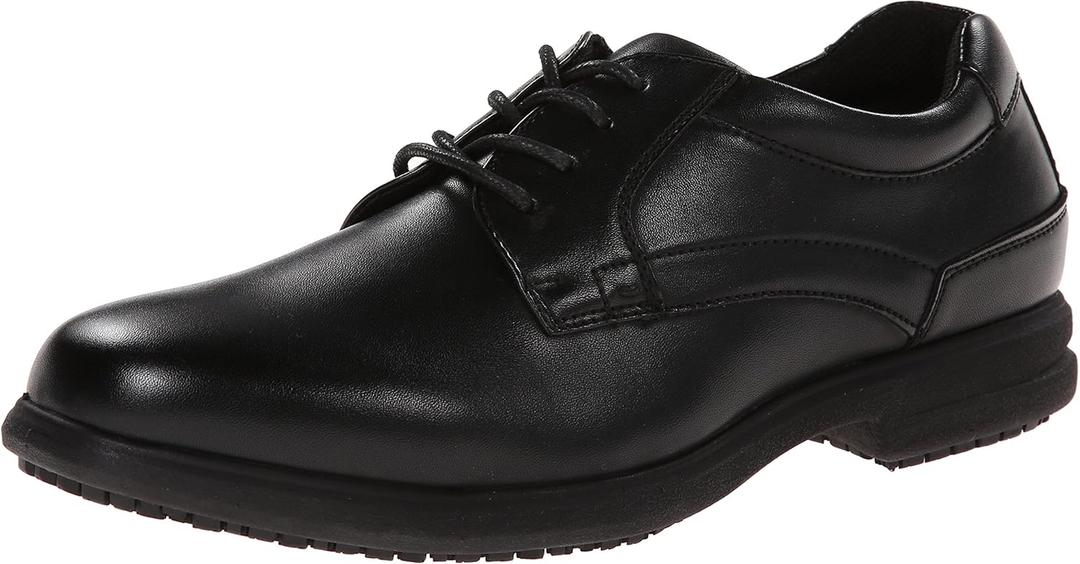 Nunn Bush Men's Sherman Slip-Resistant Work Shoe Oxford Sneaker (8.5 Wide, Black)