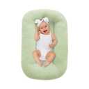 Baby Lounger 0-18 Months, Baby Lounger for Newborn, Soft Organic Cotton Breathable Lounger for Infants (Green Baby Lounger)