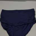 Tempt Me Women Retro High Waisted Bikini Bottoms Tummy Control Swimsuit Bottoms (X-Large, Navy Blue)