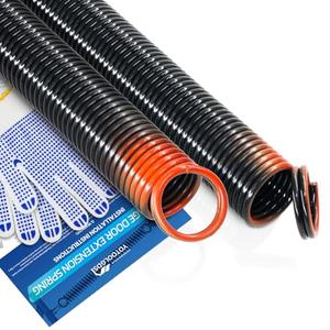 YoTooLGDS Pair of 170 lbs Heavy Duty Garage Door Extension Springs Stretch Springs, 25” Long, Double Loop Ends, High Precision Electrophoresis Black Coated,MIN 16,000 Cycles,for 7ft High Garage Doors