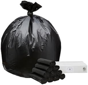 Top Knot Bags 45 Gallon Garbage Trash Bag 40X46" 1.2 Mil Black 100 Count Can Liner Bulk 40 Gallon 41 Gallon 42 Gallon 43 Gallon 44 Gallon Made in USA