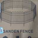 Garden Fence Animal Barrier with Gate, 10 Panels No Dig Dog Fence Outdoor | 32 in (H) x23.6ft (L) Rustproof Metal Outdoor for Yard, Patio